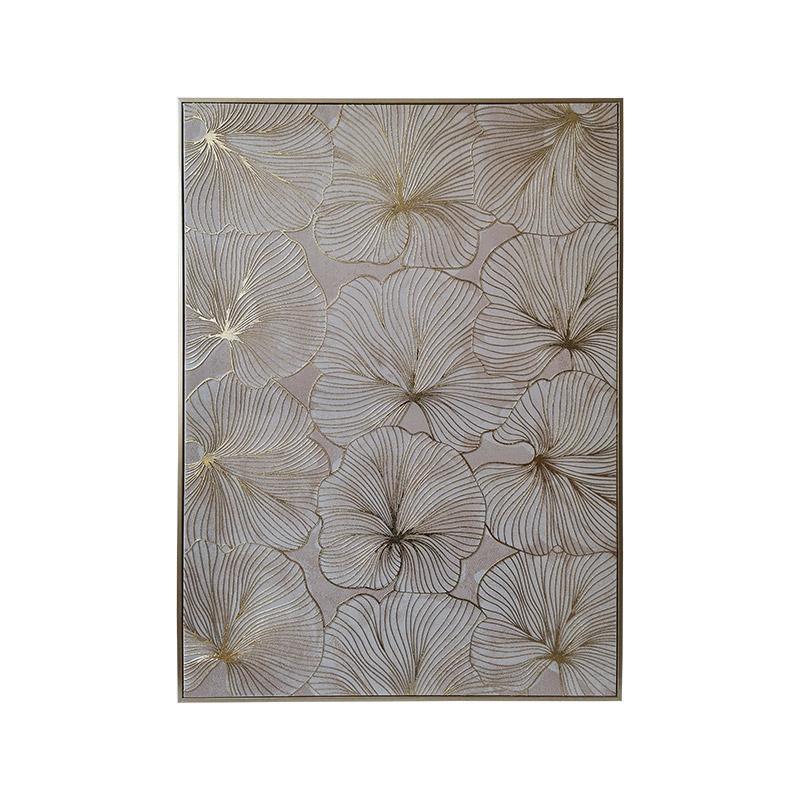 pinakas-se-kamba-me-plastiko-plaisio-fylliana-fl252456-chryso-leyko-mpez-50x3x70ek1749807604 Πινακας Σε Καμβα Με Πλαστικο Πλαισιο Fylliana FL252456 Χρυσο-Λευκο-Μπεζ 50x3x70εκ - Image 1