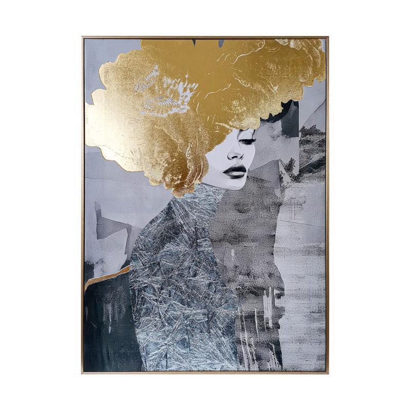 pinakas-se-kamba-me-plastiko-plaisio-fylliana-fl6596-mple-leyko-chryso-50x70ek1763542504 Πινακας Σε Καμβα Με Πλαστικο Πλαισιο Fylliana FL6596 Μπλε-Λευκο-Χρυσο 50x70εκ - Image 1