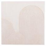 Πινακας Τετραγωνος Σειρα Santorini HM4517 MDF Σε Υπολευκο Χρωμα 80x4,5(πάχος)x80υεκ.