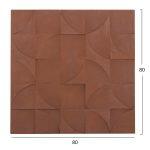 Πινακας Τετραγωνος Σειρα Santorini HM4524 MDF Σε Καφε Χρωμα 80x5(πάχος)x80υεκ. - Image 2