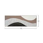 Πινακας Τοιχου Abstract HM4552.02 Με Κορνιζα Μπεζ-Καμβας-Χειροποιητος 152x4.5x52υεκ. - Image 2