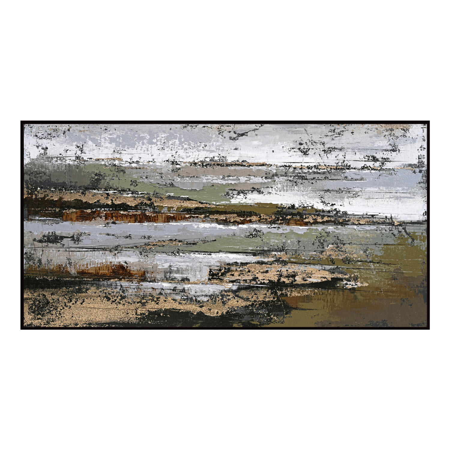 pinakas-toichoy-abstract-fb9457501-me-ko Πινακας Τοιχου Sediment HM4575.01 Με Κορνιζα Μαυρη-Καμβας 142x4.5x72υεκ - Image 1