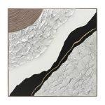 Πινακας Τοιχου Abstract (Τετραγωνος) HM4553.01 Με Κορνιζα Μπεζ-Καμβας 82x4.5x82υεκ