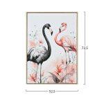 Πινακας Toixoy Flamingos HM4562 Με Κορνιζα Μπεζ-Καμβας Εκτυπωση 52,5x2,8x72,5υεκ. - Image 2