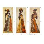 Πινακας Τριπτυχο MDF African Style Women HM7204.03 60x0,3x50 Εκ. - Image 2