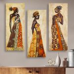 Πινακας Τριπτυχο MDF African Style Women HM7204.03 60x0,3x50 Εκ. - Image 3