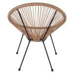 Πολυθρονα Acapulco Τ. Φωλια Μεταλλο Μαυρο Με Twisted Wicker HM5871.01 70x73x79 Εκ. - Image 6