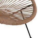 Πολυθρονα Acapulco Τ. Φωλια Μεταλλο Μαυρο Με Twisted Wicker HM5871.01 70x73x79 Εκ. - Image 10
