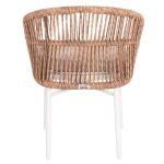 Πολυθρονα Αλουμινιου Orin HM6265.02 Λευκη-P.e.rattan Φυσικο-Μπεζ Μαξιλαρια 58x61x75υ - Image 6