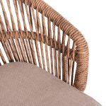 Πολυθρονα Αλουμινιου Orin HM6265.02 Λευκη-P.e.rattan Φυσικο-Μπεζ Μαξιλαρια 58x61x75υ - Image 8