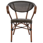 Πολυθρονα Αλουμινιου Clay Bamboo Look Καφε Με Textline HM5025 60,5x59x81υ - Image 3