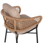 Πολυθρονα Αλουμινιου Dark Grey Επαγγελμ. Rattan Μαξιλαρι Μπεζ HM5863.01 60x56x84 Εκ. - Image 9