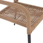 Πολυθρονα Αλουμινιου Nojo HM5771.02 Γκρι Με P.e.twist Rattan Μπεζ 55x63x82y Εκ. - Image 9