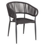 Πολυθρονα Αλουμινιου Eulo HM5783.21 Γκρι-Twisted Rattan Γκρι 57x63x77υεκ.