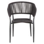 Πολυθρονα Αλουμινιου Eulo HM5783.21 Γκρι-Twisted Rattan Γκρι 57x63x77υεκ. - Image 3