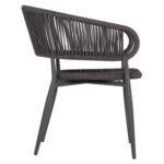 Πολυθρονα Αλουμινιου Eulo HM5783.21 Γκρι-Twisted Rattan Γκρι 57x63x77υεκ. - Image 4