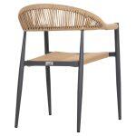 Πολυθρονα Αλουμινιου Gret HM5854.02 Ανθρακι Pε Rattan Μπεζ 56x55,5x78υ Εκ. - Image 5