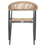 Πολυθρονα Αλουμινιου Gret HM5854.02 Ανθρακι Pε Rattan Μπεζ 56x55,5x78υ Εκ. - Image 6