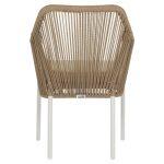 Πολυθρονα Αλουμινιου Lokki HM5855.01 Λευκο Με Σχοινι Wicker Pe Μπεζ 56x66x82υ Εκ. - Image 6