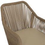 Πολυθρονα Αλουμινιου Lokki HM5855.01 Λευκο Με Σχοινι Wicker Pe Μπεζ 56x66x82υ Εκ. - Image 7
