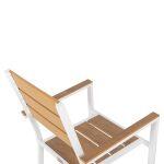 Πολυθρονα Αλουμινιου Saga HM5981.01 Λευκη-Polywood Σε Φυσικο 55x55x86υεκ. - Image 8
