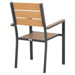 Πολυθρονα Αλουμινιου Saga HM5981.03 Ανθρακι-Polywood Σε Φυσικο 55x55x86υεκ. - Image 4