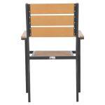 Πολυθρονα Αλουμινιου Saga HM5981.03 Ανθρακι-Polywood Σε Φυσικο 55x55x86υεκ. - Image 5