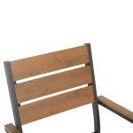 Πολυθρονα Αλουμινιου Saga HM5981.03 Ανθρακι-Polywood Σε Φυσικο 55x55x86υεκ. - Image 6