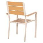 Πολυθρονα Αλουμινιου Saga HM5981.04 Σαμπανι-Polywood Σε Φυσικο 55x55x86υεκ. - Image 5