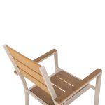 Πολυθρονα Αλουμινιου Saga HM5981.04 Σαμπανι-Polywood Σε Φυσικο 55x55x86υεκ. - Image 8