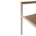 Πολυθρονα Αλουμινιου Saga HM5981.04 Σαμπανι-Polywood Σε Φυσικο 55x55x86υεκ. - Image 10