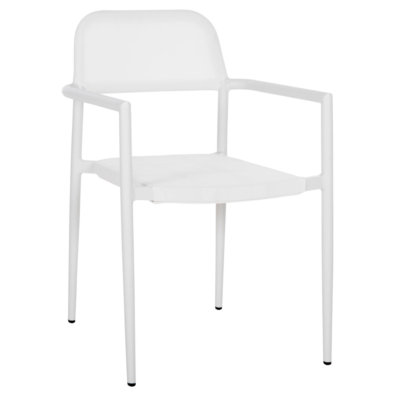 polythrona-aloyminioy-fb9599802-leykos-s Πολυθρονα Αλουμινιου Ronny HM5998.02 Λευκος Σκελετος & Λευκο Textilene 53x51x80υεκ. - Image 1