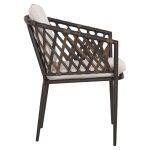 Πολυθρονα Αλουμινιου Bolly HM6080 Καφε-Συνθ.rattan Καφε-Μπεζ Μαξιλαρια 58,5x67x86υεκ - Image 4