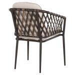 Πολυθρονα Αλουμινιου Bolly HM6080 Καφε-Συνθ.rattan Καφε-Μπεζ Μαξιλαρια 58,5x67x86υεκ - Image 5
