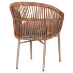 Πολυθρονα Αλουμινιου Orin HM6265.03 Καπουτσινο- P.e.rattan Σε Φυσικο 58x61x75υεκ. - Image 5