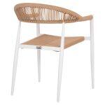 Πολυθρονα Αλουμινιου Gret HM5854.01 Λευκη Pe Rattan Μπεζ 56x55,5x78υεκ. - Image 5