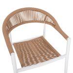 Πολυθρονα Αλουμινιου Gret HM5854.01 Λευκη Pe Rattan Μπεζ 56x55,5x78υεκ. - Image 7