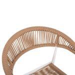 Πολυθρονα Αλουμινιου Gret HM5854.01 Λευκη Pe Rattan Μπεζ 56x55,5x78υεκ. - Image 8