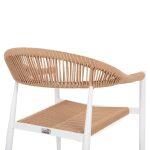 Πολυθρονα Αλουμινιου Gret HM5854.01 Λευκη Pe Rattan Μπεζ 56x55,5x78υεκ. - Image 9