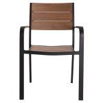 Πολυθρονα Αλουμινιου Saga Μαυρη Με Polywood HM5127.03 56x55x85,5yεκ. - Image 3