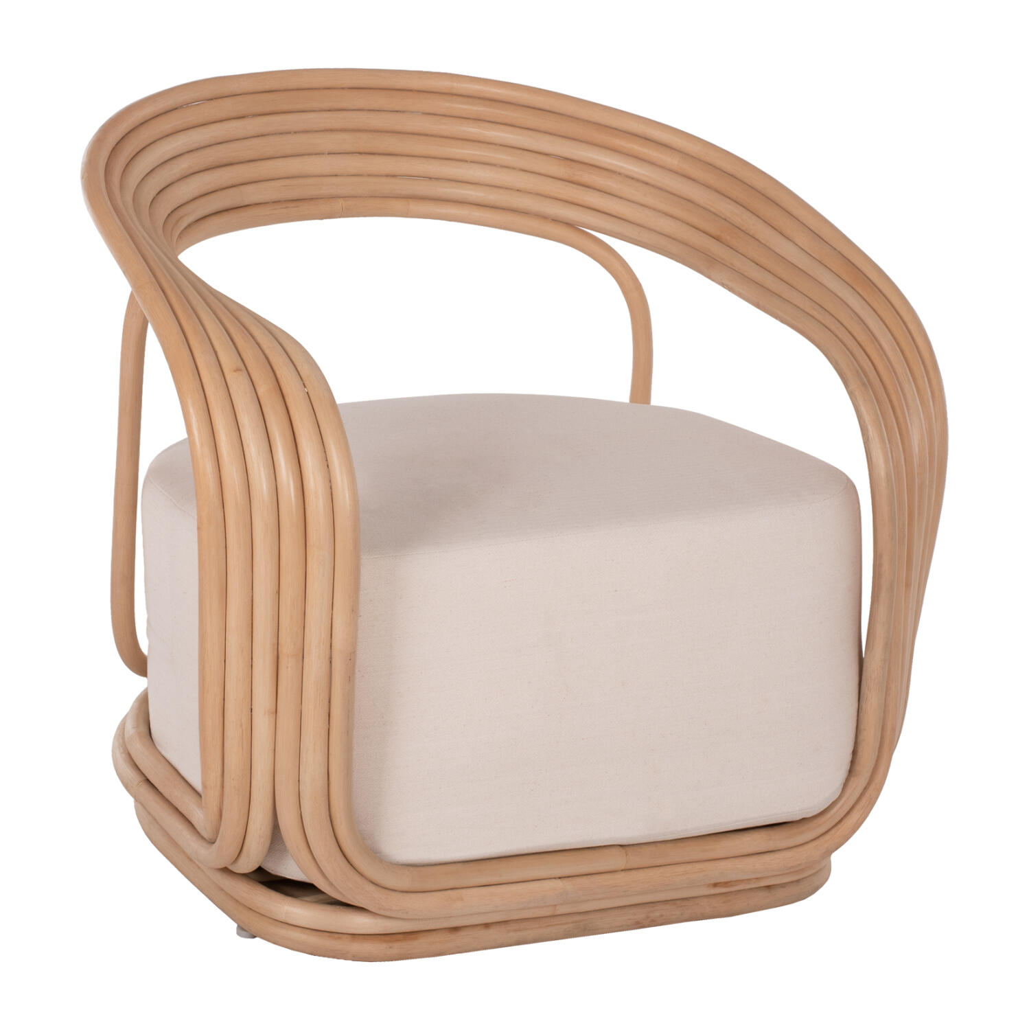 polythrona-apo-rattan-fysiko-me-maxilari Πολυθρονα Duchess Απο Rattan Φυσικο-Εκρου Μαξιλαρι HM9478 81x59x70y Εκ. - Image 1