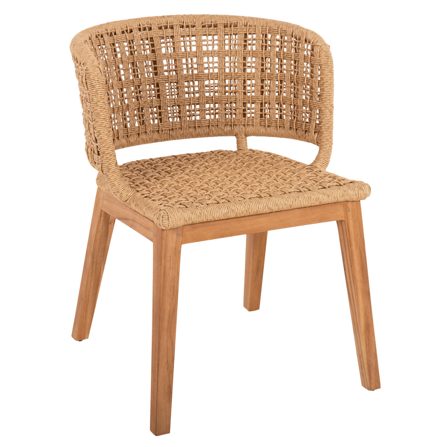 polythrona-eschoroy-fb99827-xylo-teak-sy Πολυθρονα Ες.χωρου Farley HM9827 Ξυλο Τεακ-Συνθετικο Σχοινι-Φυσικο 58x59x72yεκ. - Image 1