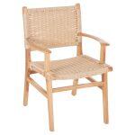 Πολυθρονα Εσωτ. Χωρου HM9331.01 Ignacio Rubberwood-Σχοινι 61x56x83υεκ.