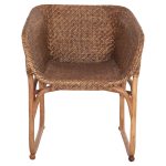 Πολυθρονα Εσωτ.χωρων Tucket HM9958.02 Φυσικο Rattan-Καρυδι Χρωμα 63x60x77υεκ - Image 3