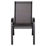 Πολυθρονα Εξ.χωρου Leon HM5000.43 Μεταλλικη Μαυρη K/D- Σετ 4 τμχ-55x70x91υεκ. - Image 3