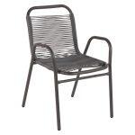 Πολυθρονα Εξ.χωρου Avril HM5968.01 Μεταλλο Και Συνθ.rattan Σε Γκρι 54,5x56x78υεκ.