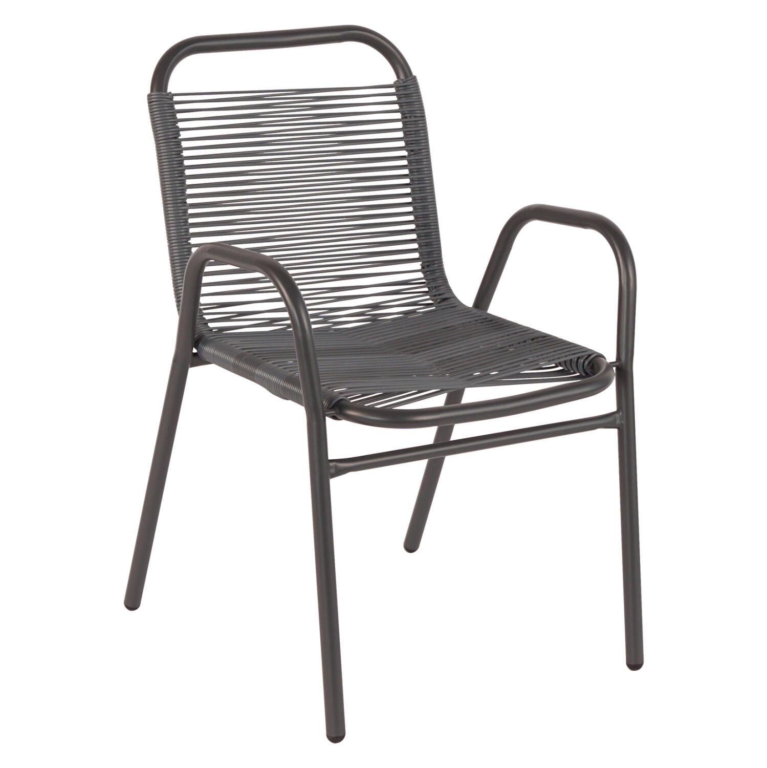 polythrona-exchoroy-fb9596801-metallo-ka Πολυθρονα Εξ.χωρου Avril HM5968.01 Μεταλλο Και Συνθ.rattan Σε Γκρι 54,5x56x78υεκ. - Image 1