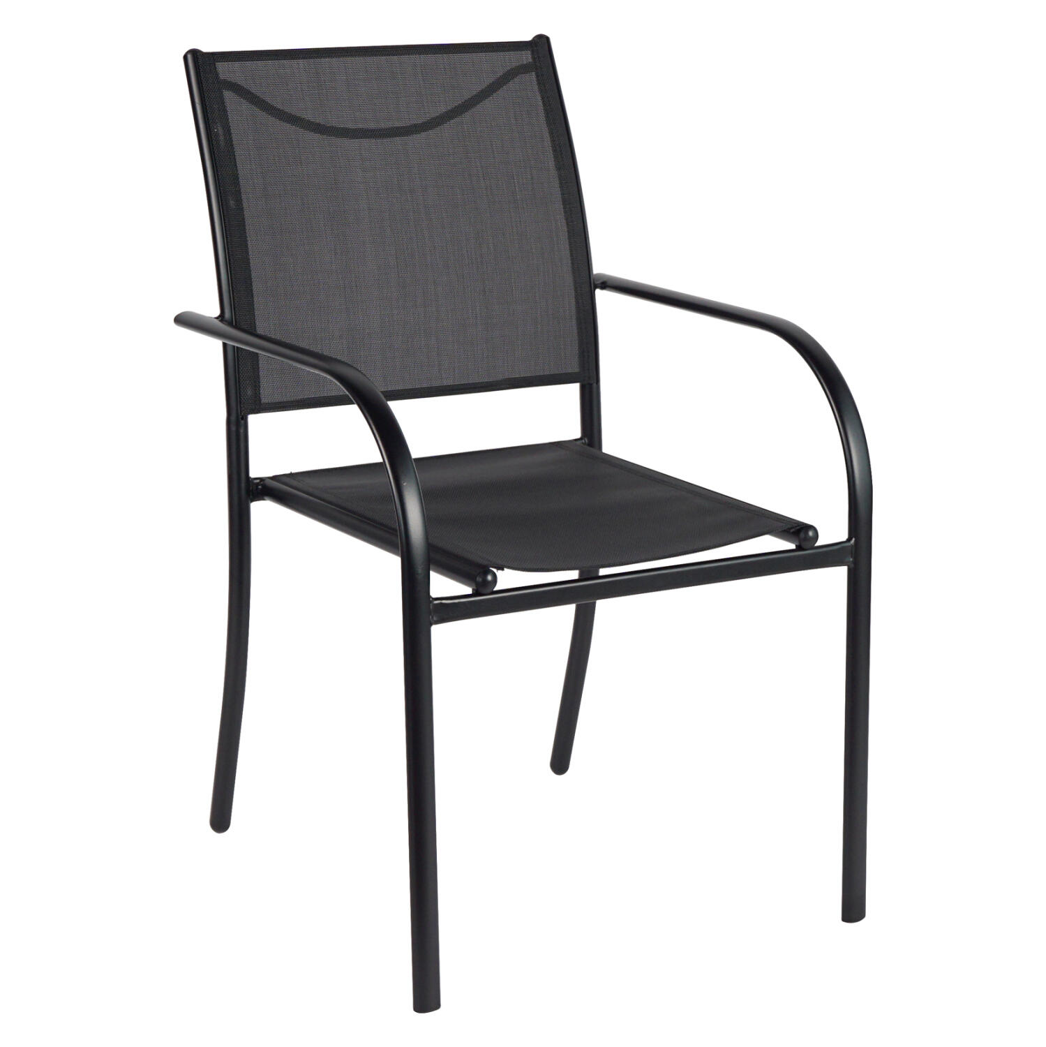 polythrona-exchoroy-fb9597603-metallo-ma Πολυθρονα Εξ.χωρου Redan HM5976.03 Μεταλλο Μαυρο-Textilene Μαυρο 56x60x88υεκ - Image 1