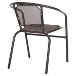Πολυθρονα Εξ.χωρου Ledan HM5977.02 Μεταλλo & Textilene Καφε 55x58x72υεκ. - Image 5