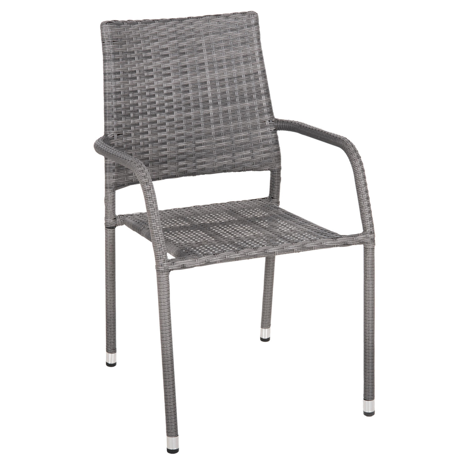 polythrona-exotchoroy-fb9607402-metallo- Πολυθρονα Εξωτ.χωρου Morner HM6074.02 Μεταλλο Με Επενδυση Γκρι Wicker 55x58x87υεκ - Image 1